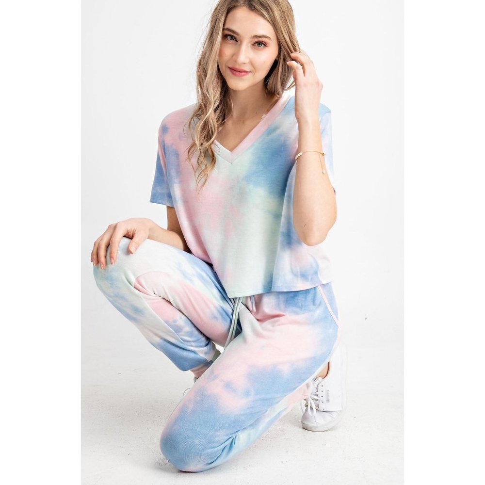 143 Story Cotton Candy Tie Dye Short Sleeve Top - Picture 5 of 5
